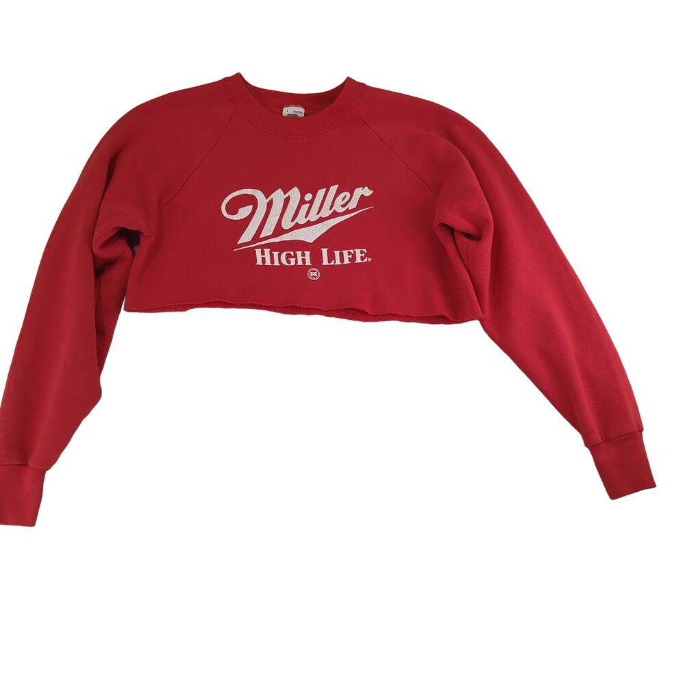 High Life Red Cropped Sweatshirt